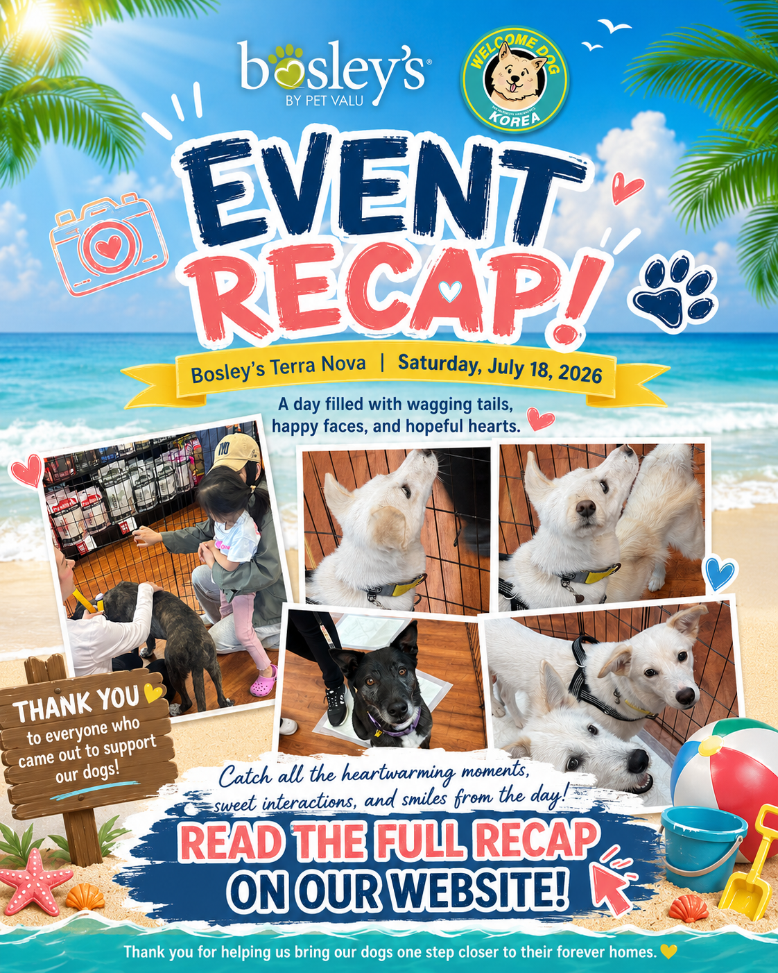 Where Hope Meets Happy Tails: Nari, Plain & Taeo Shine at Bosley's Terra Nova