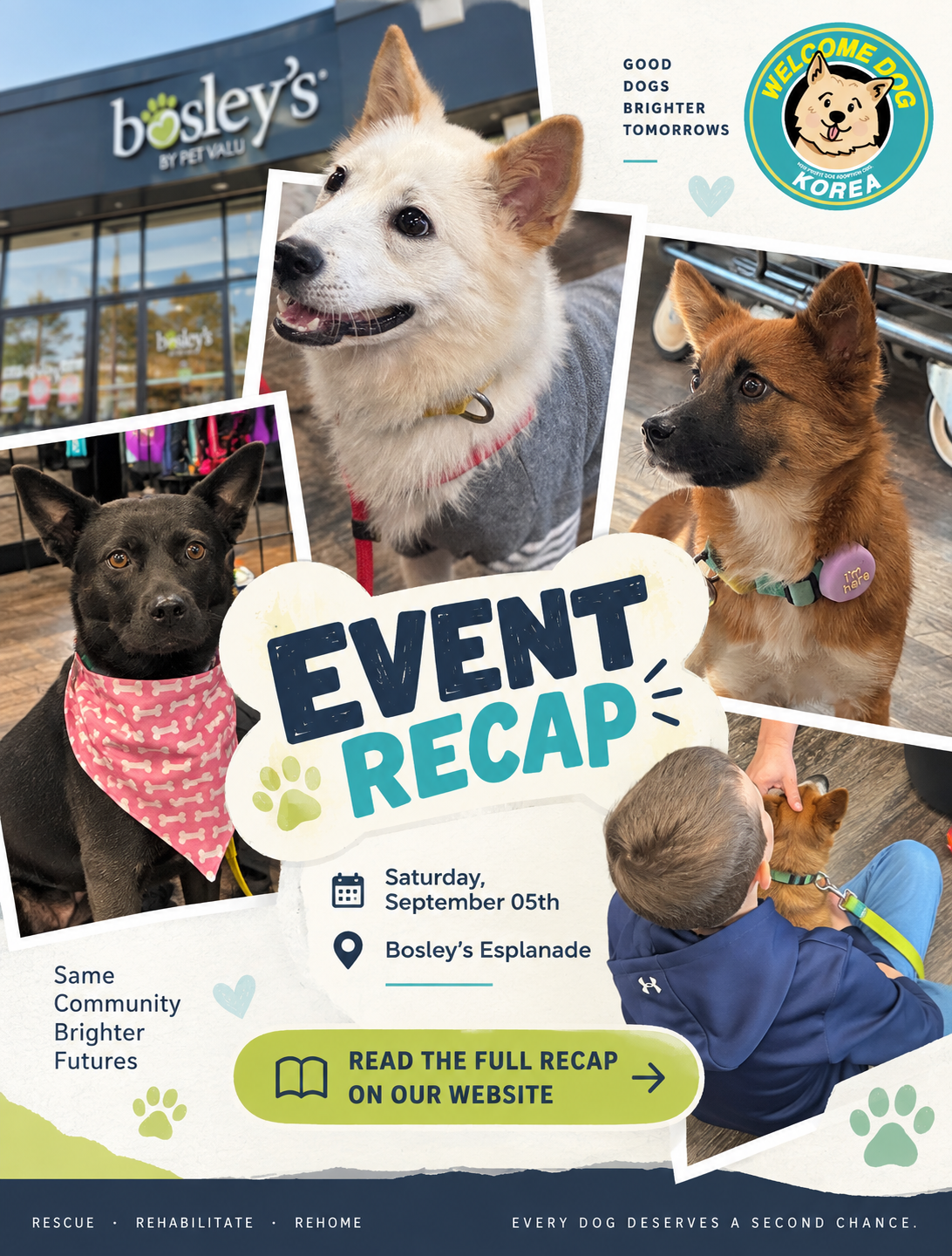 Four Paws, One Saturday at Bosley’s Esplanade